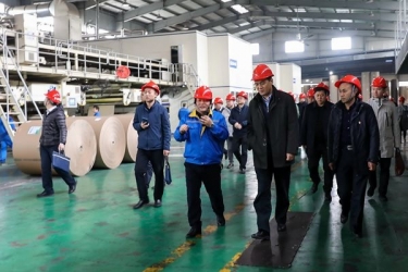 国度邮政局赵民一行光临pp电子调研快递包装绿色治理试点工作