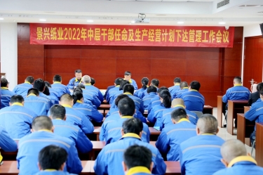 pp电子纸业召开2022年中层干部录用及出产经营打算下达治理工作会议